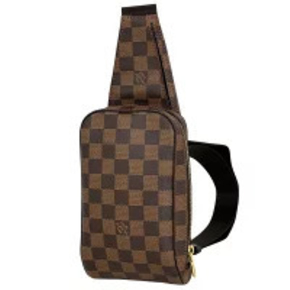 Louis Vuitton Geronimos Waist Bag Shoulder Body Belt Bum Crossbody Damier Brown